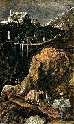 Joos de Momper Landscape with the Temptation of Christ painting